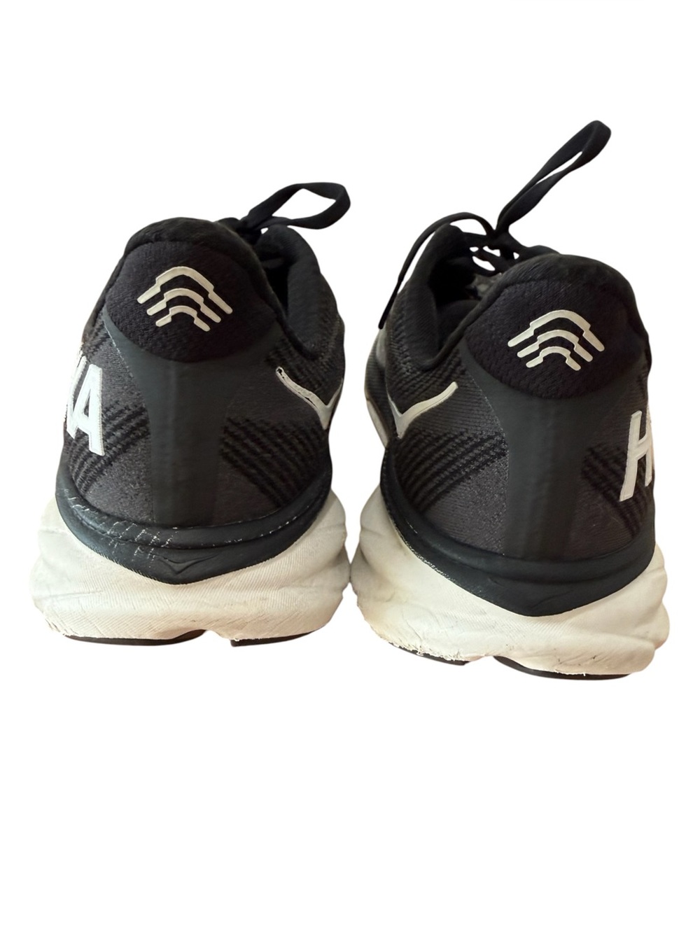 Hoka One One Clifton 9 Men’s Size 9 Black & White - Picture 3 of 9